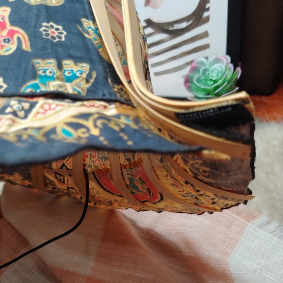 Rice hat Asian style authentic elephant printed pattern hat - Picture 10 of 13